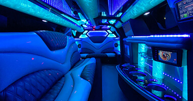 bright limo interior
